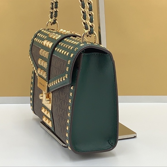 MICHAEL KORS ROSE MEDIUM FLAP SHOULDER RACING GRN - Picture 7 of 15